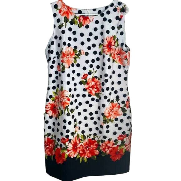 AGB Dresses & Skirts - AGB floral/polka dot sheath dress size 12